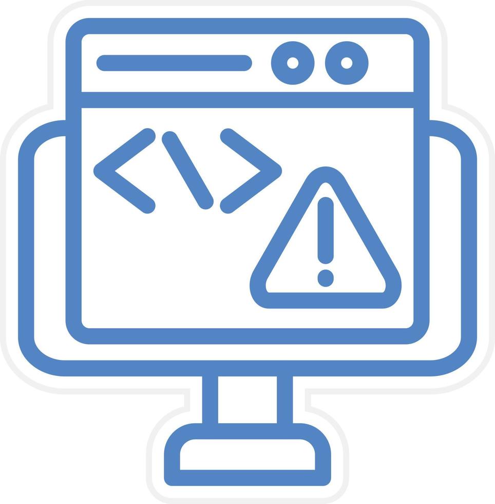 Code Error Vector Icon Style