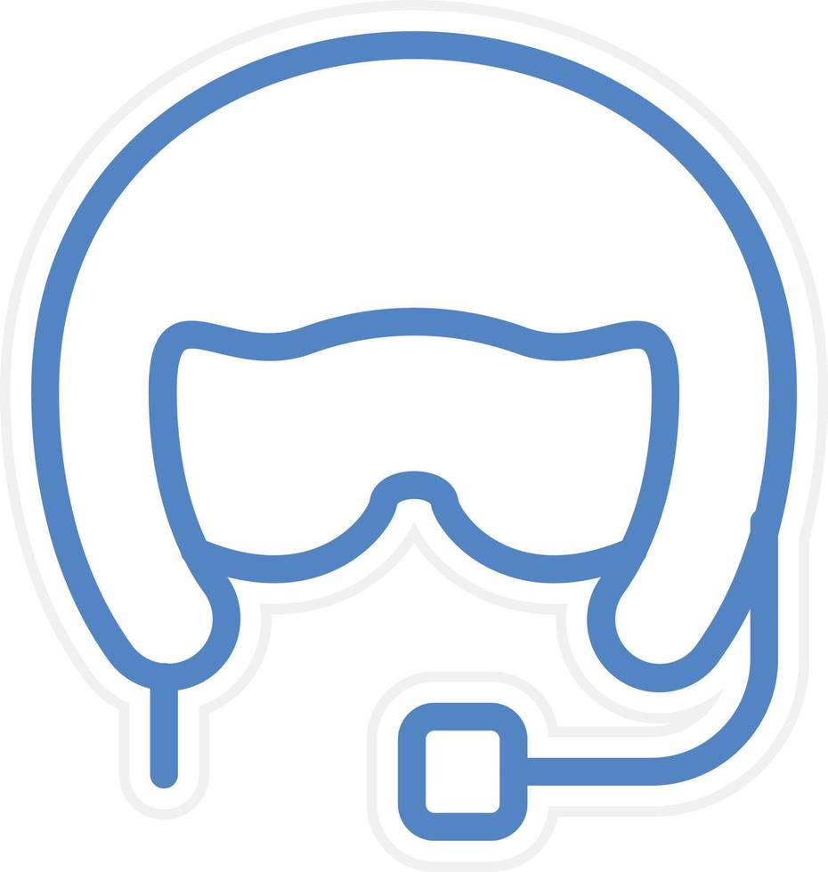 Pilot Helmet Vector Icon Style