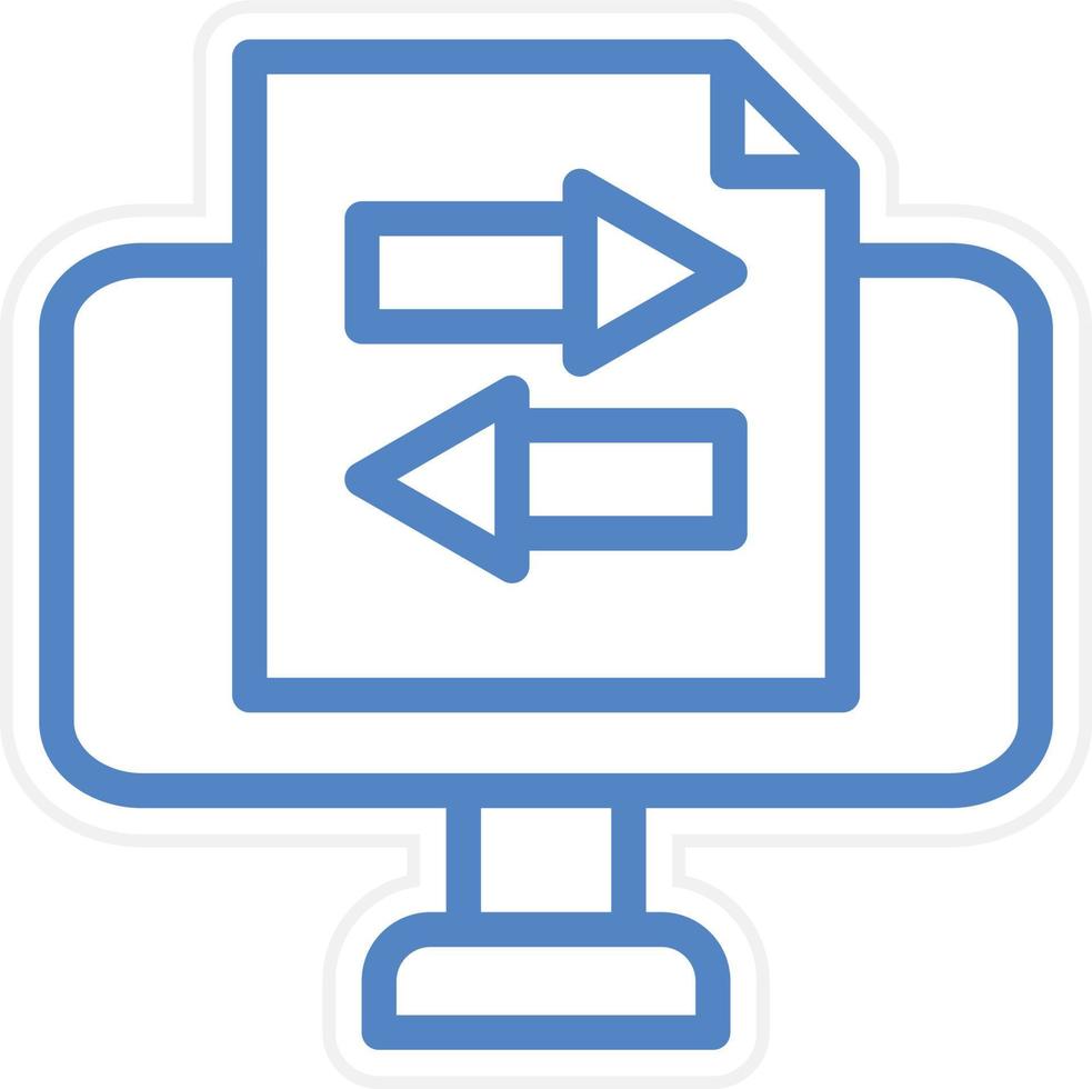 Online File Transfer Vector Icon Style
