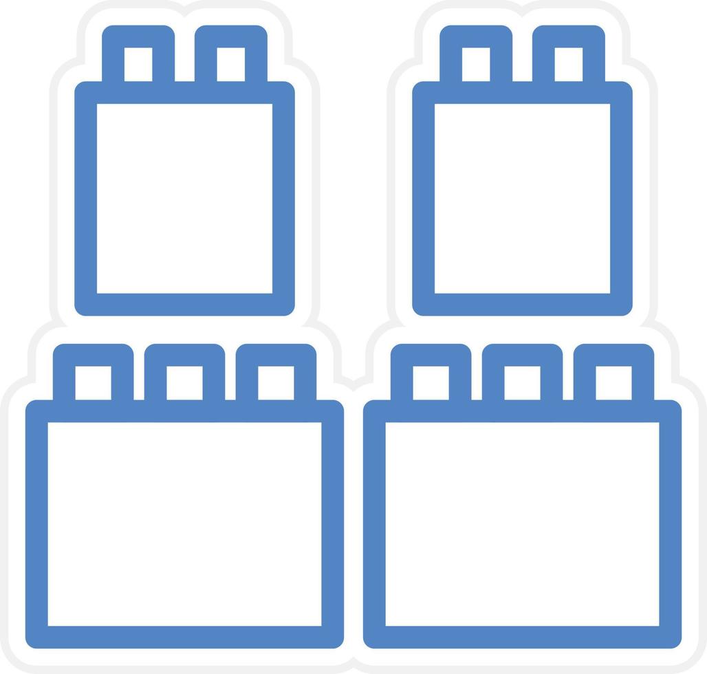 Bricks Toys Vector Icon Style