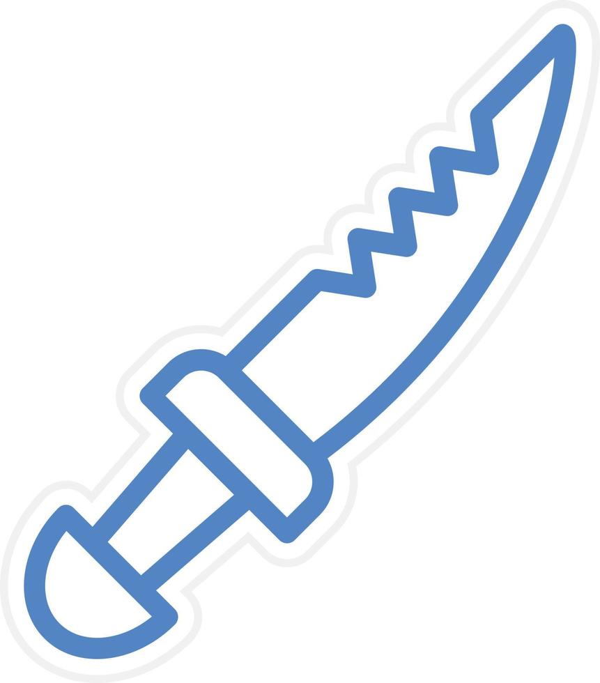 Pirate Knife Vector Icon Style