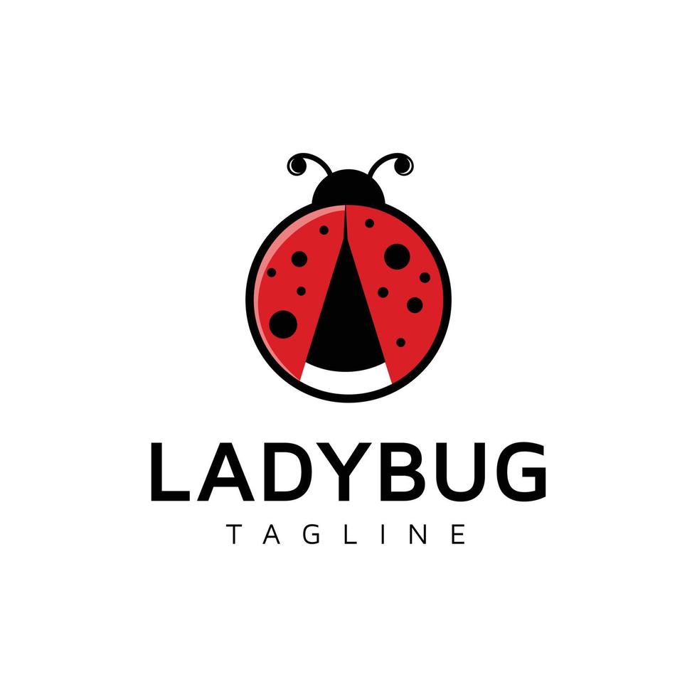 Ladybug logo on white background vector