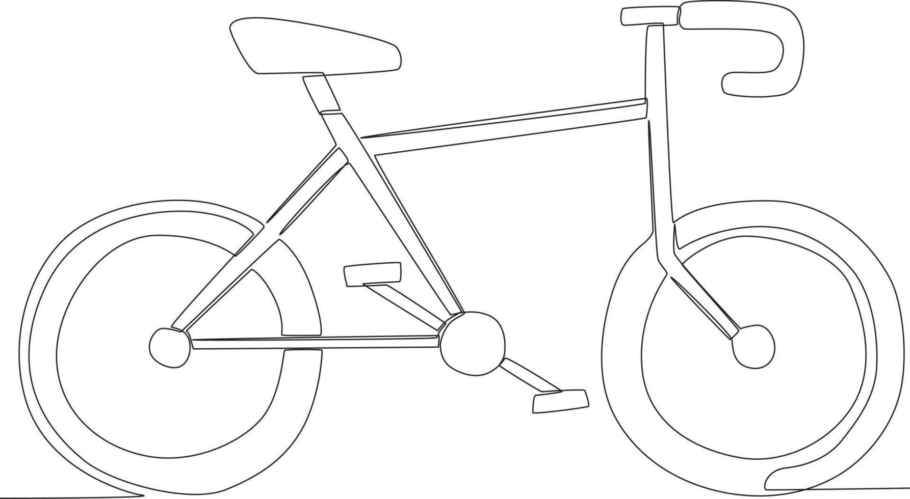 An old two-wheeled bicycle vector