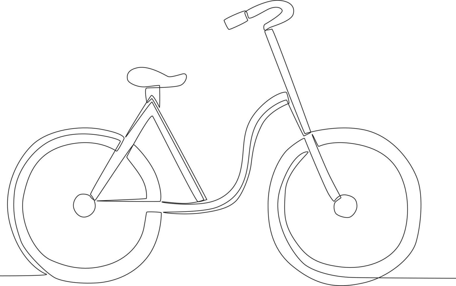 A bike with a higher handlebar vector