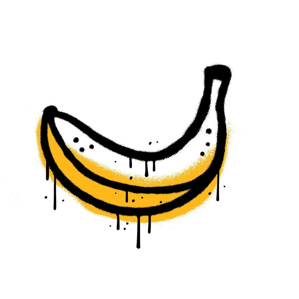 Graffiti banana icon with leaks and pdops im urban graffiti style