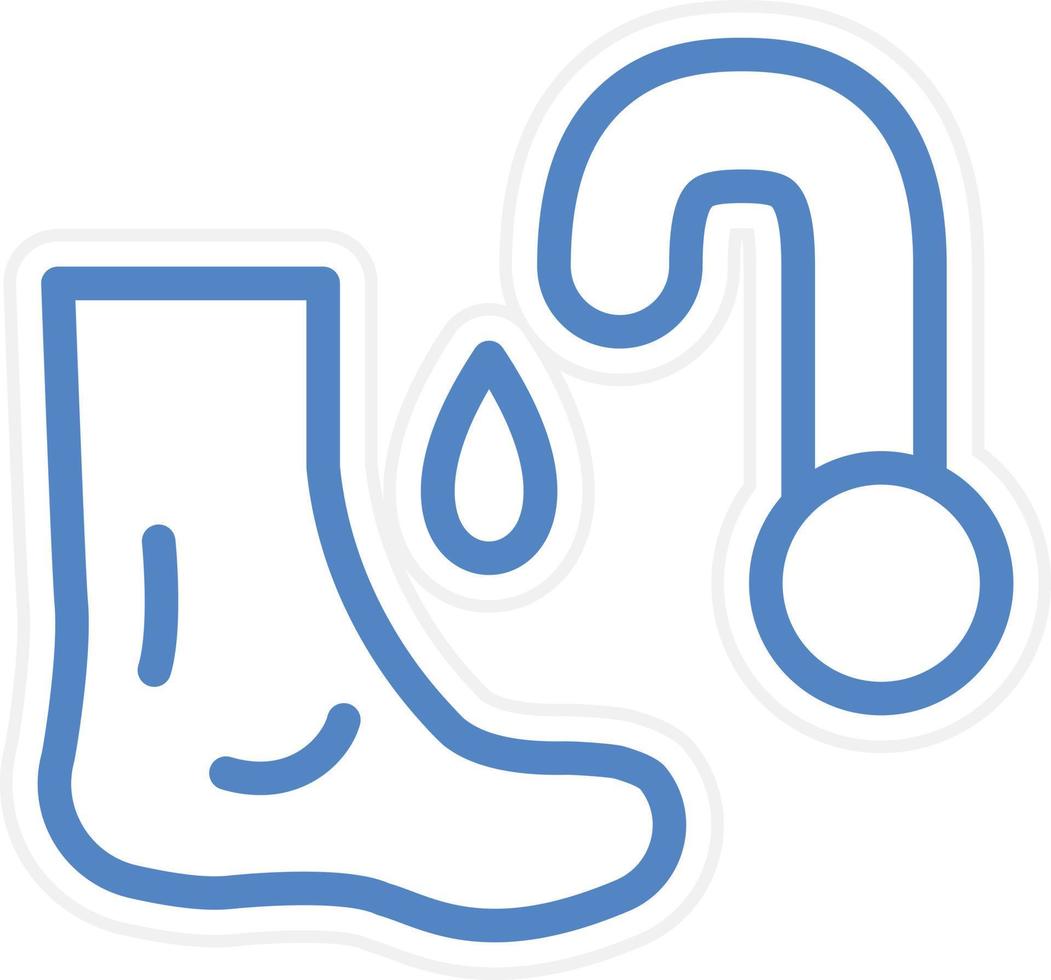 Washing Foot Vector Icon Style