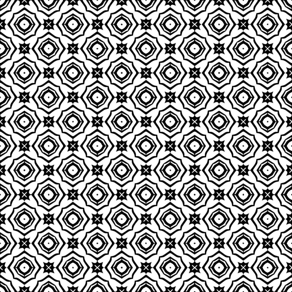 Black and white seamless pattern texture. Greyscale ornamental graphic design. vector