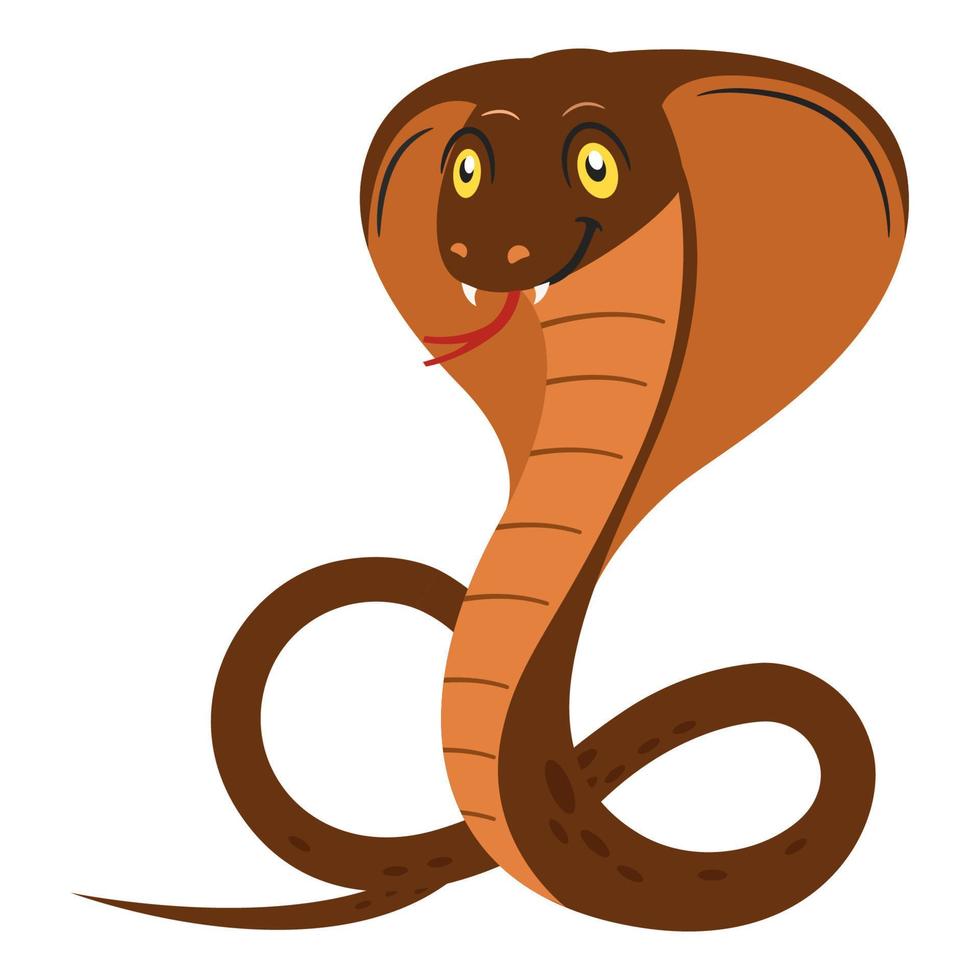 Cobra snake cartoon vector illustration