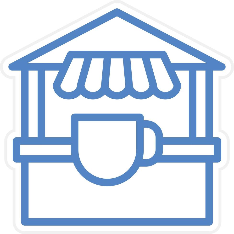 Tea Stall Vector Icon Style
