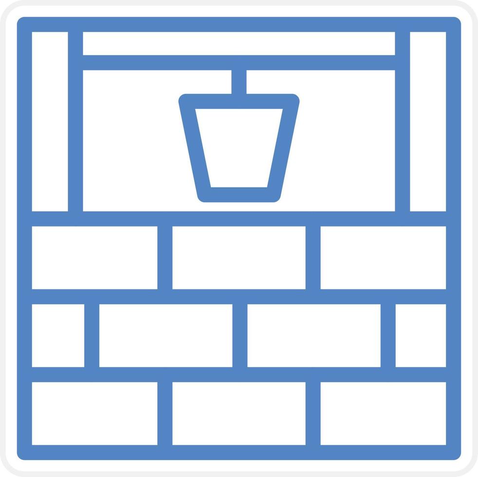 Water Well Vector Icon Style