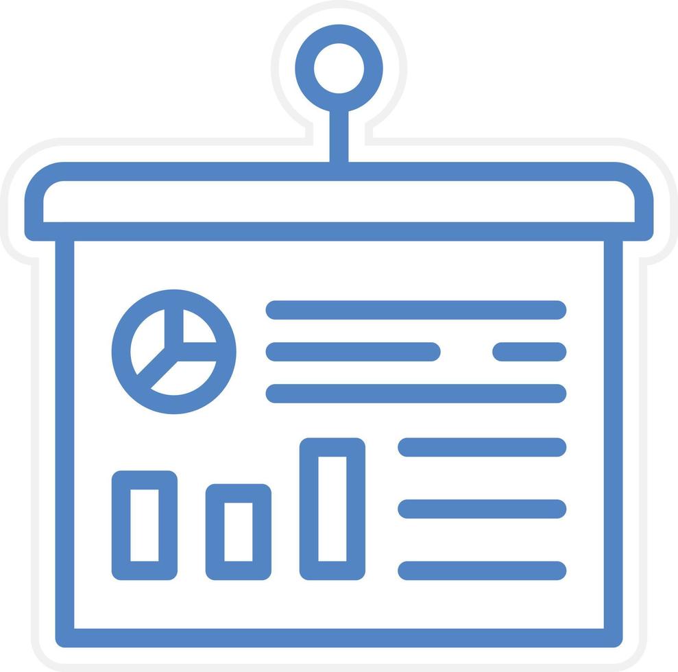 Statistics Presentation Vector Icon Style