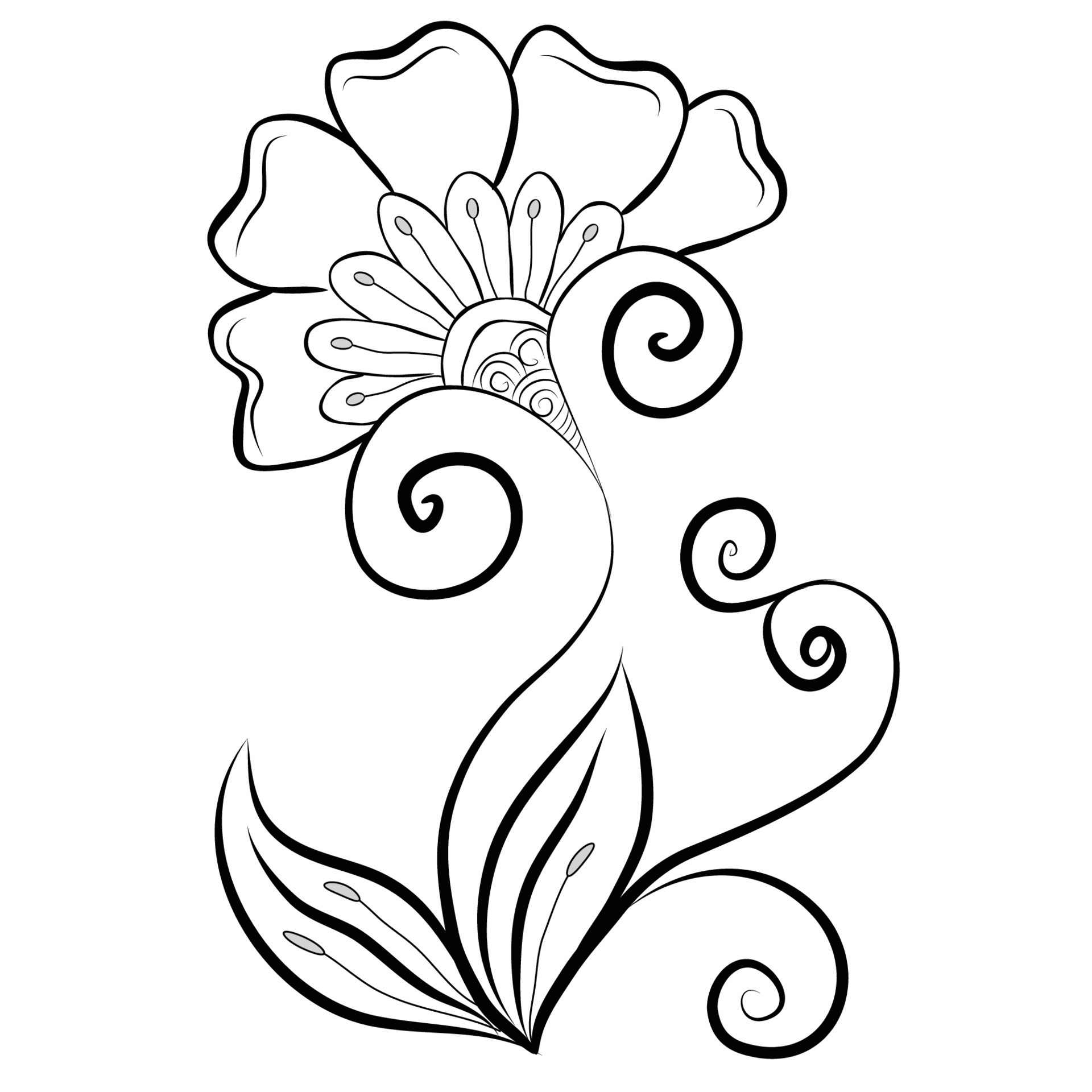 Flowers Sketch Stock Photos and Images - 123RF