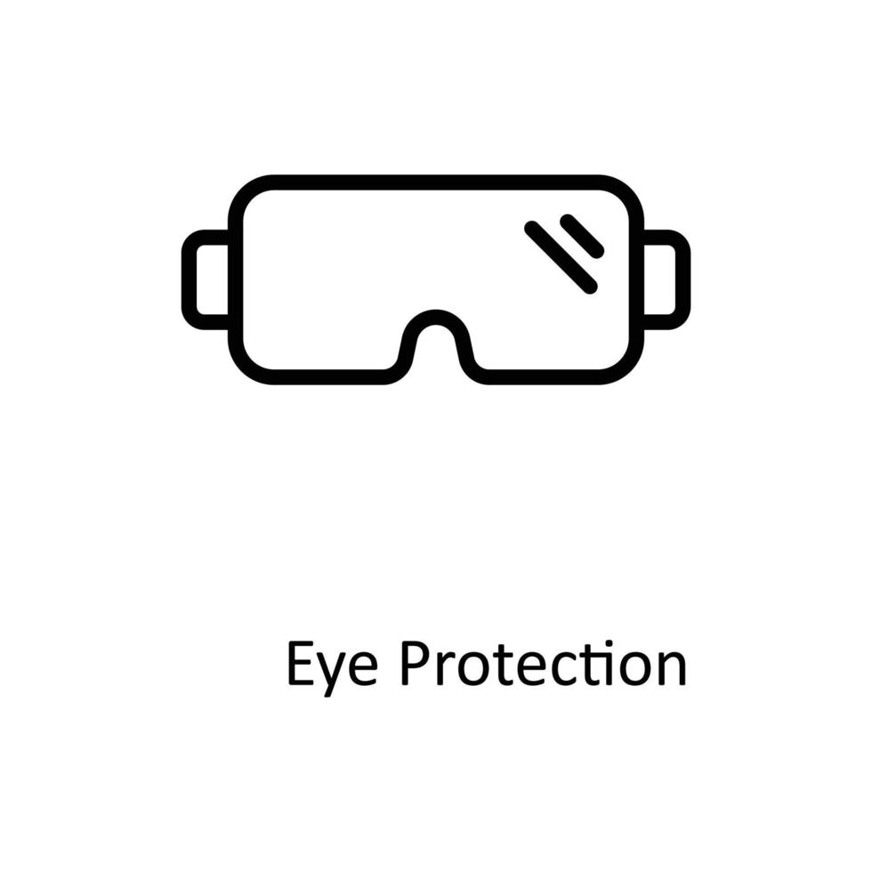 Eye Protection Vector  outline Icons. Simple stock illustration stock