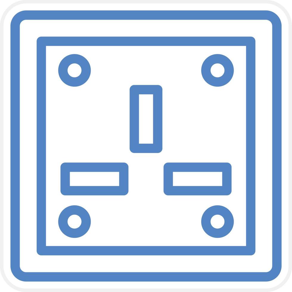 Wall Socket Vector Icon Style