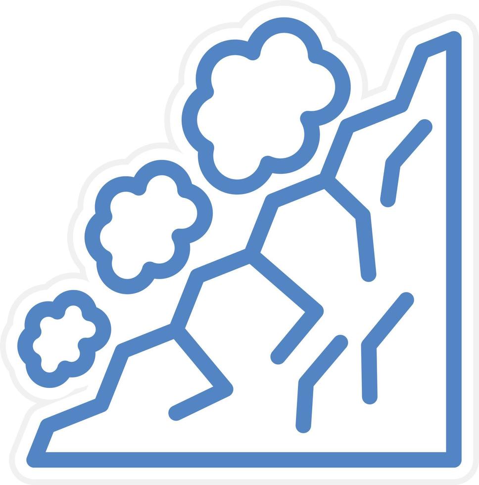 Snow Avalanche Vector Icon Style