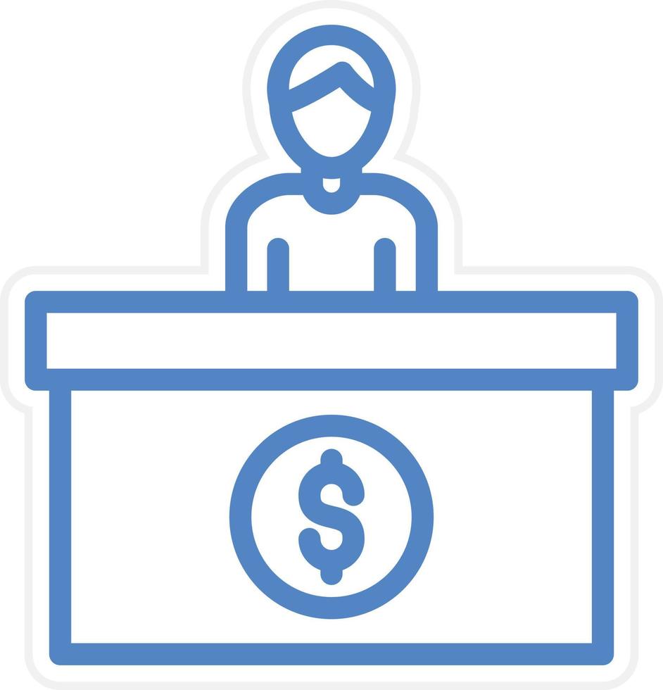 Cash Counter Vector Icon Style