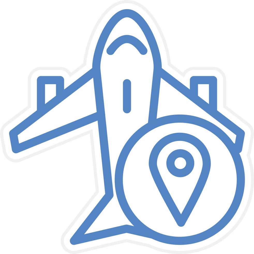 Flight Location Vector Icon Style