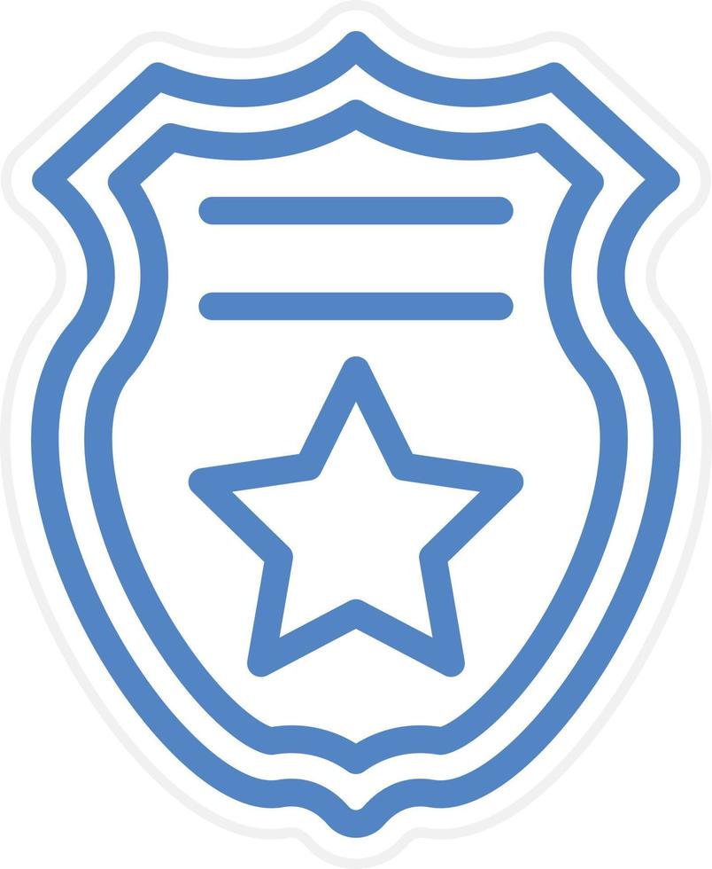 Police Badge Vector Icon Style