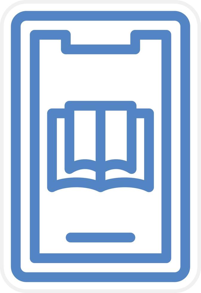 móvil libro electronico vector icono estilo