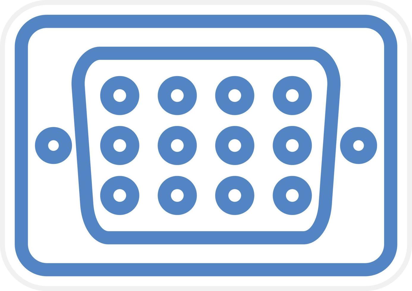 Vga Port Vector Icon Style