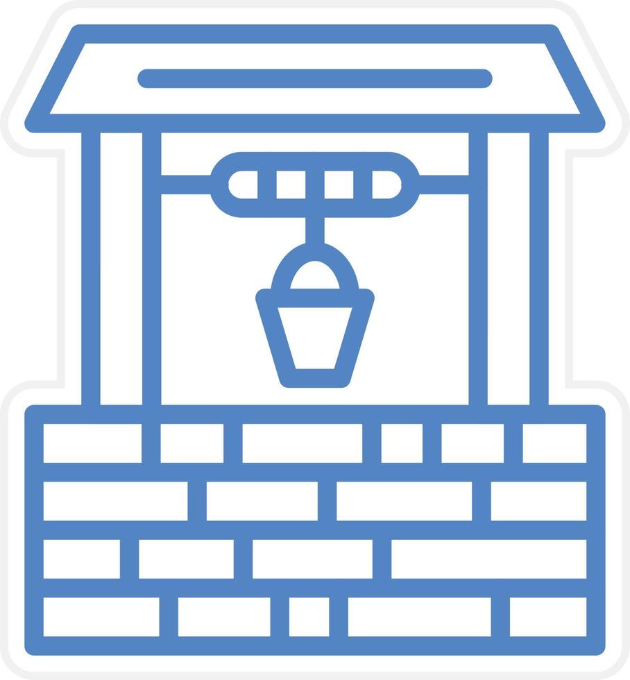 Water Well Vector Icon Style