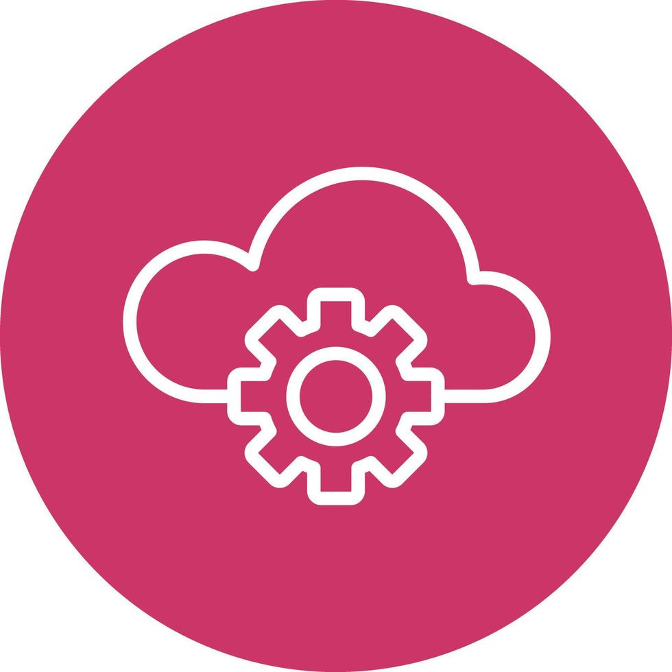 Cloud Settings Vector Icon Design
