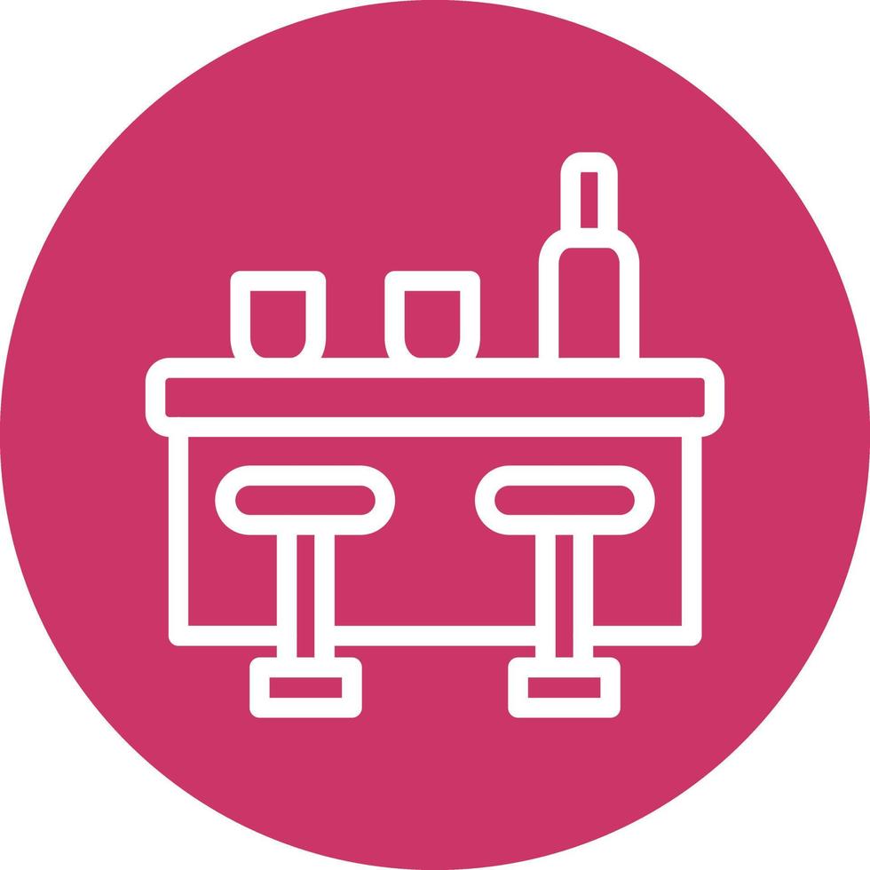 Bar Counter Vector Icon Design