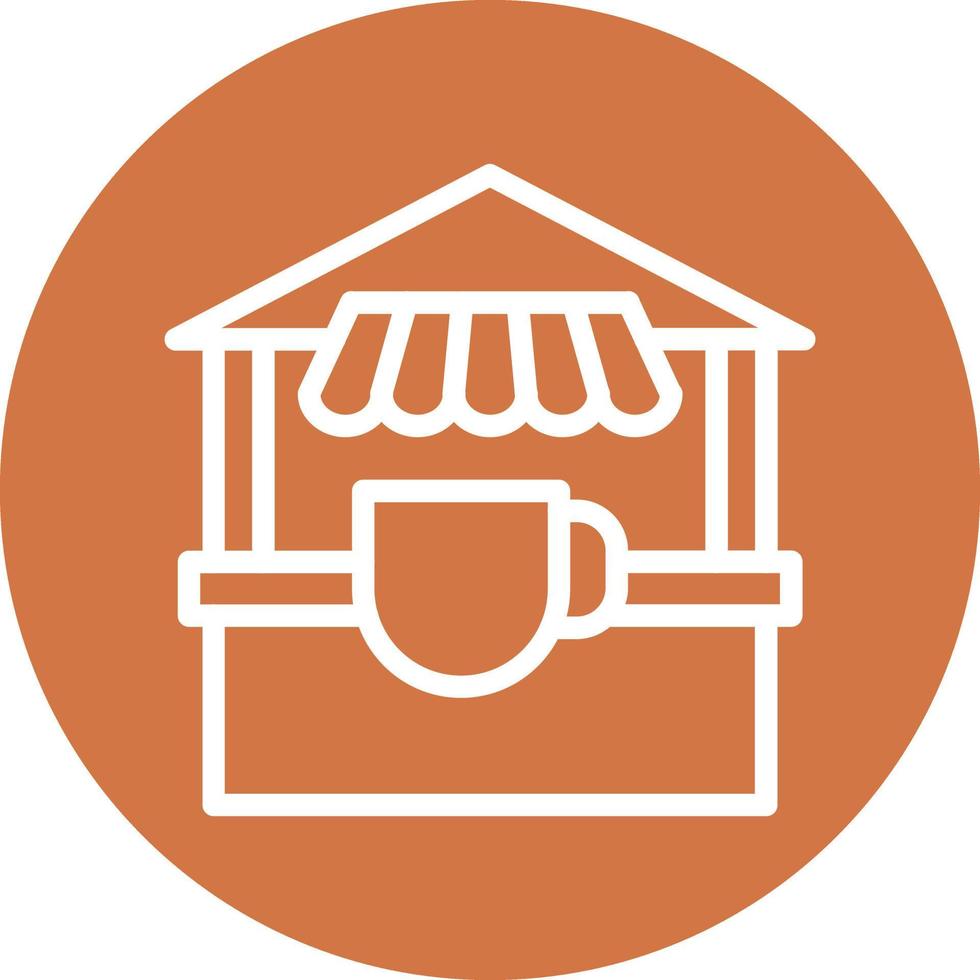 Tea Stall Vector Icon Design