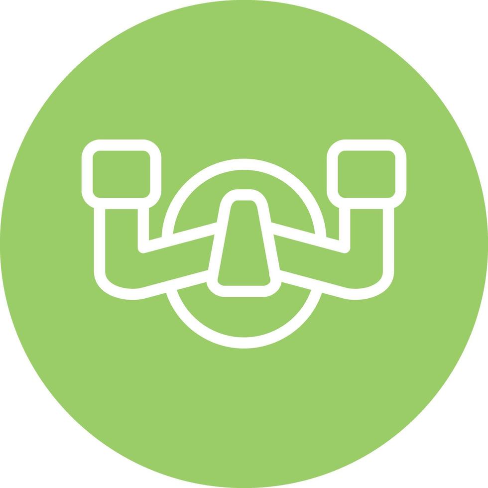 Aeroplane Steering Wheel Vector Icon Design