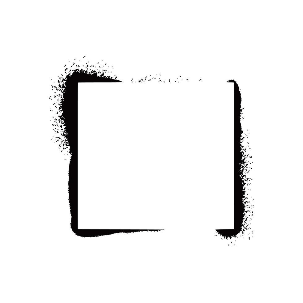 Stencil spray effect paint frame. vector