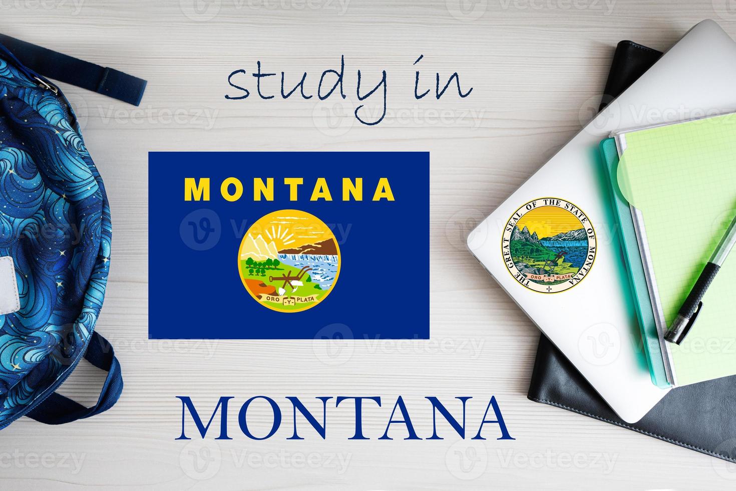 Study in Montana. USA state. US education concept. Learn America concept. photo