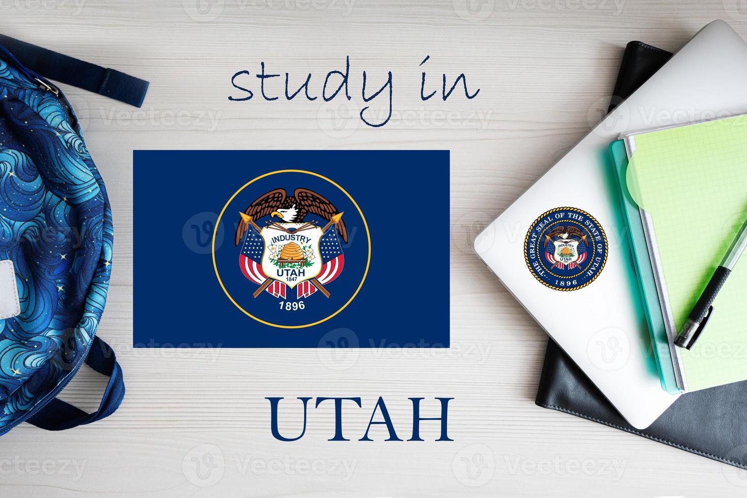 Study in Utah. USA state. US education concept. Learn America concept. photo