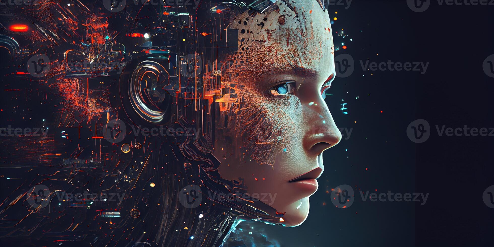 illustration of revolutionizing the world with AI powered creation