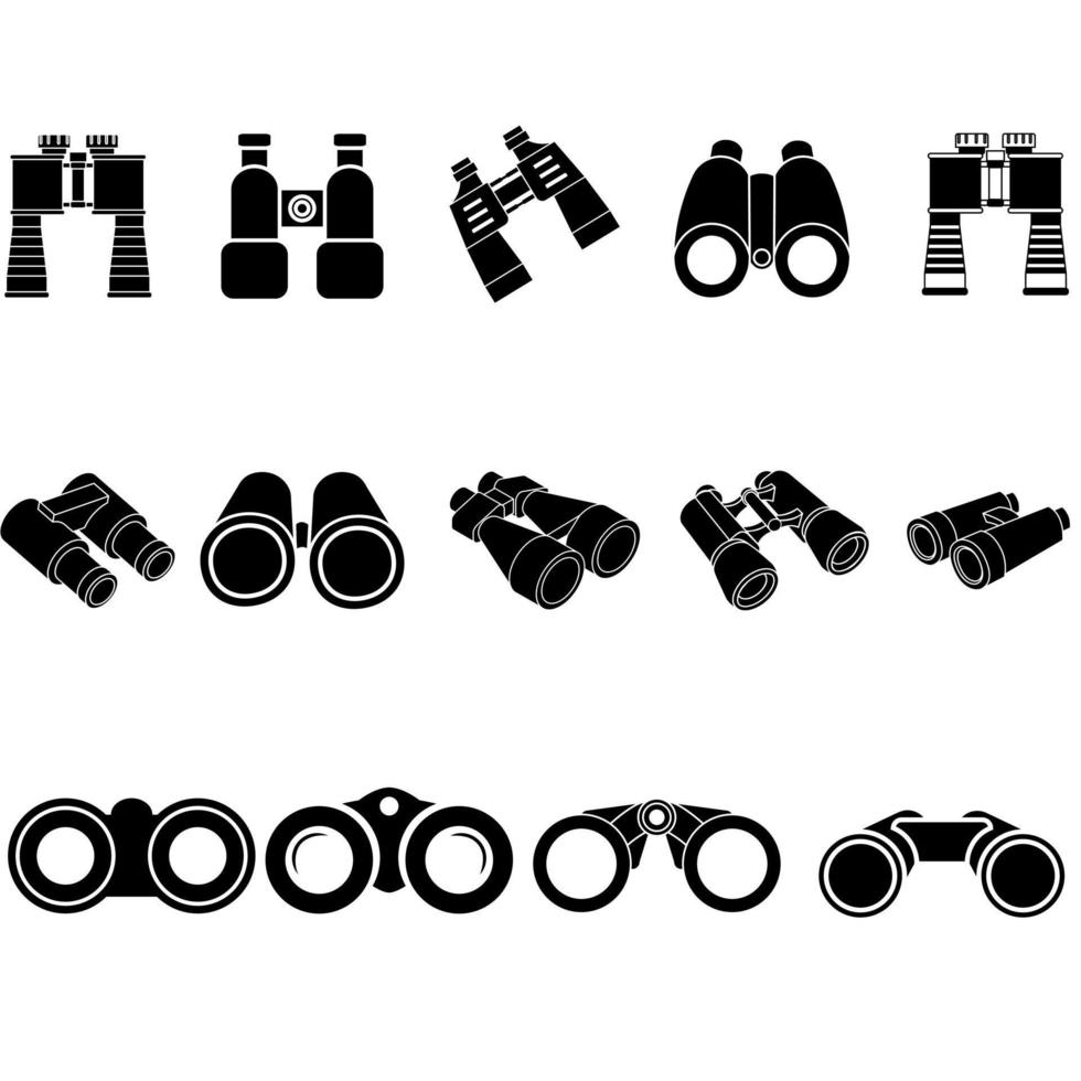 Binoculars icon vector set. look see illustration sign collection. Glass symbol or logo.