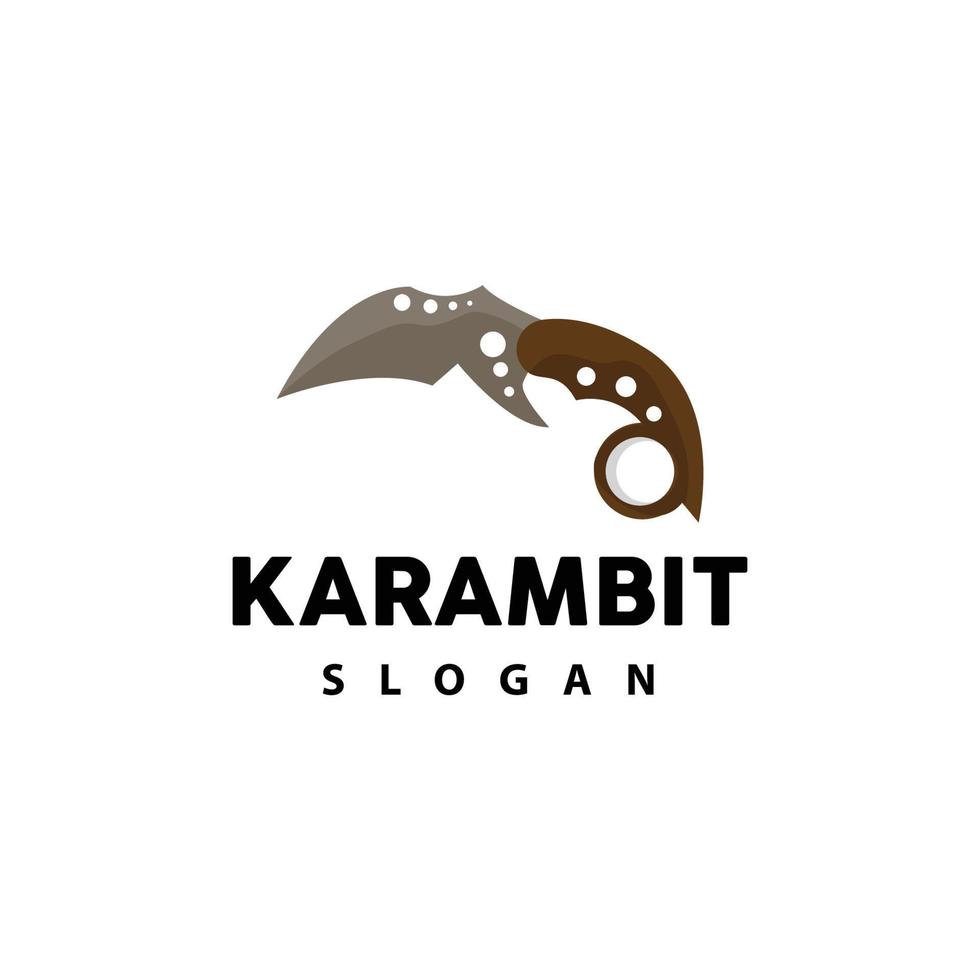 Kerambit Logo, Indonesia Fighting Weapon Vector, Ninja Fighting Tool Simple Design, Template Illustration Symbol Icon vector