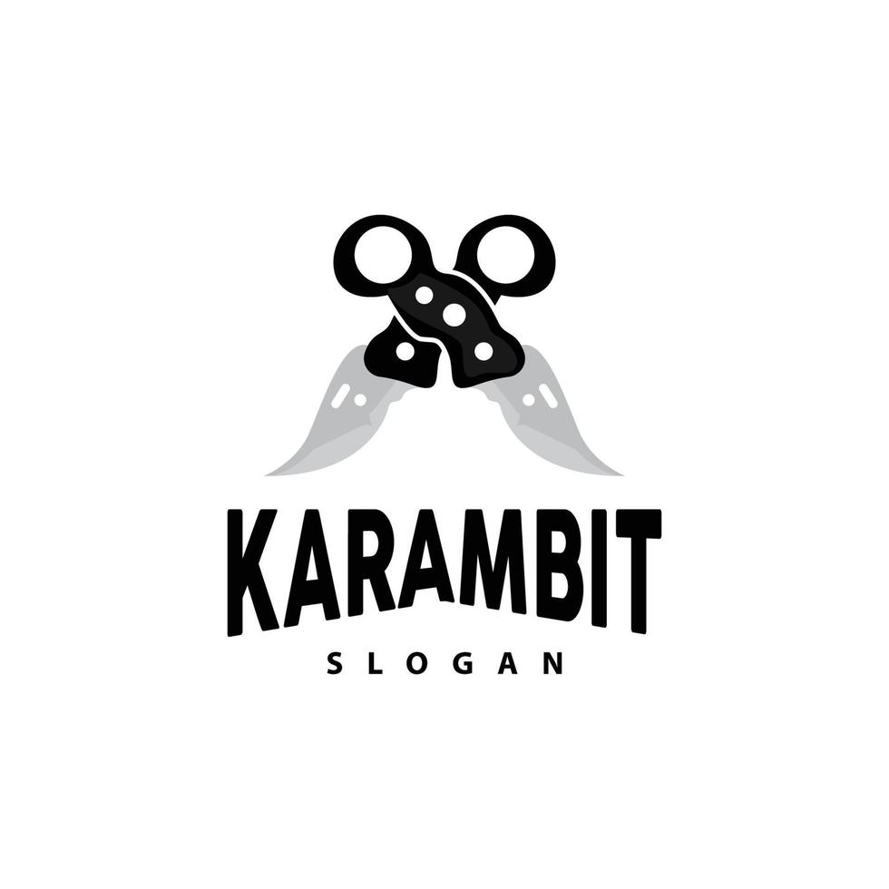 Kerambit Logo, Indonesia Fighting Weapon Vector, Ninja Fighting Tool Simple Design, Template Illustration Symbol Icon vector
