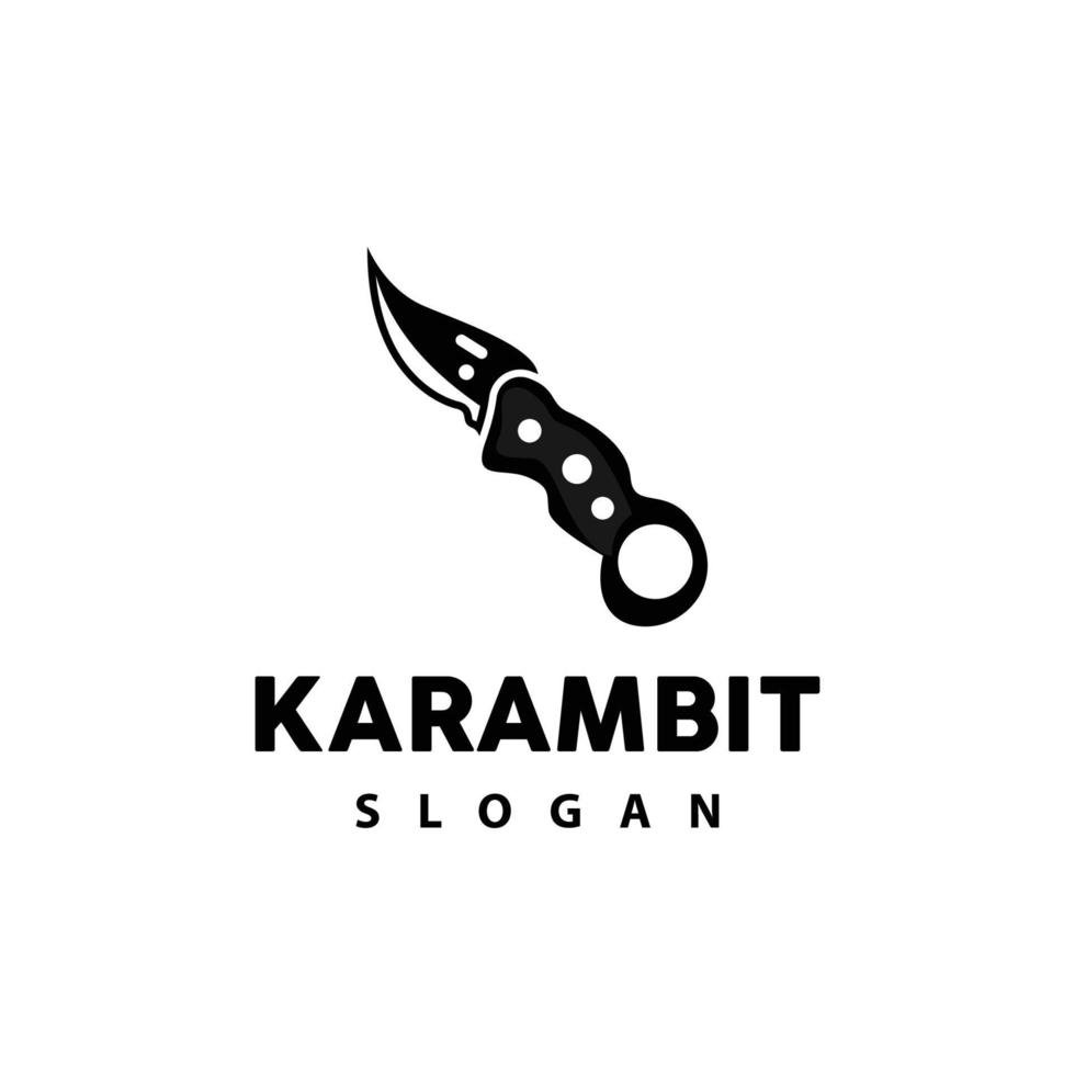 Kerambit Logo, Indonesia Fighting Weapon Vector, Ninja Fighting Tool Simple Design, Template Illustration Symbol Icon vector