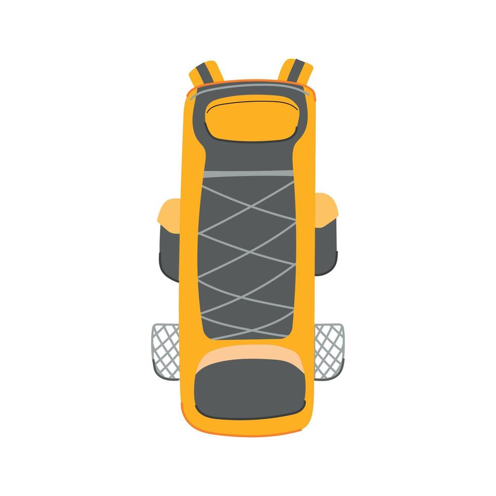 travel backpack camp cartoon vector illustration