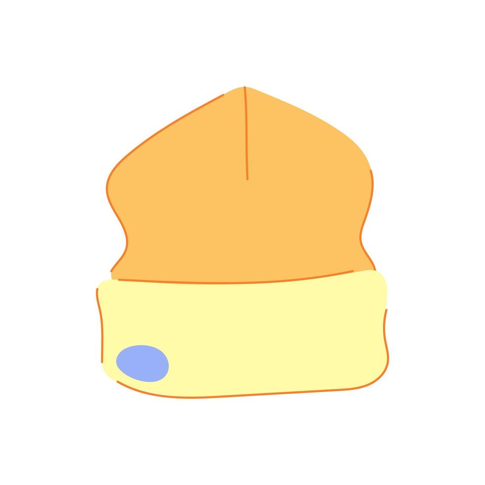 knit beanie hat cartoon vector illustration