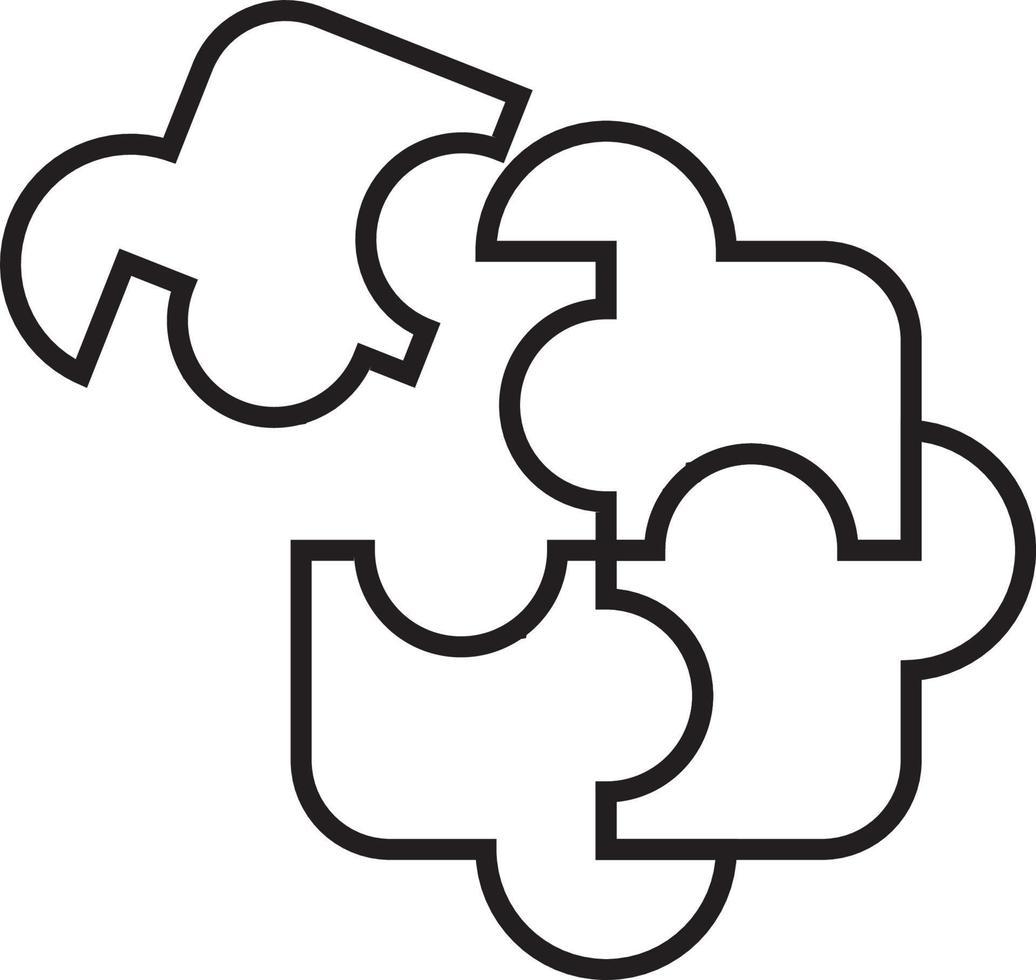 illustration vector graphic of puzzle outline