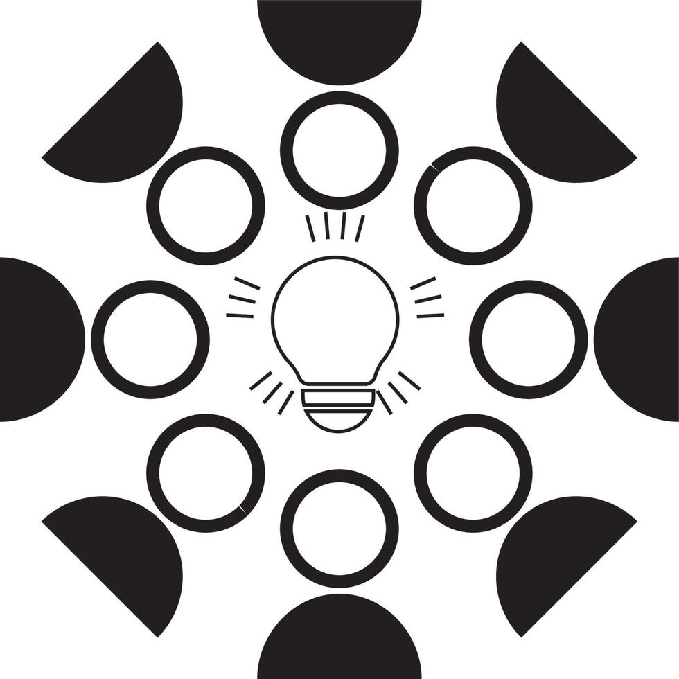 illustration vector graphic of organization and bulb icon