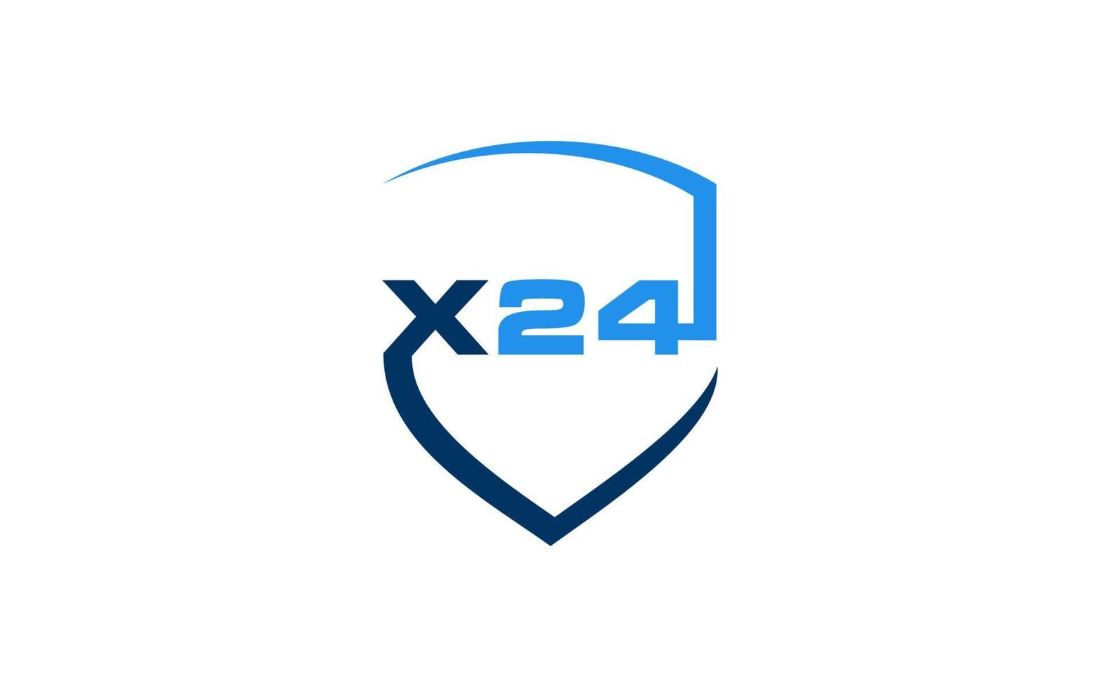 x24 con proteger logo diseño vector