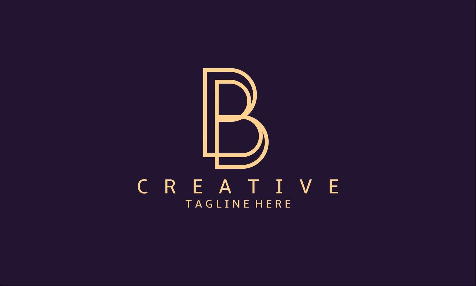 Luxury B Letter Logo Design. Modern minimalistic creative B letter initial icon vector template. Premium logo with golden design. Elegant corporate identity.
