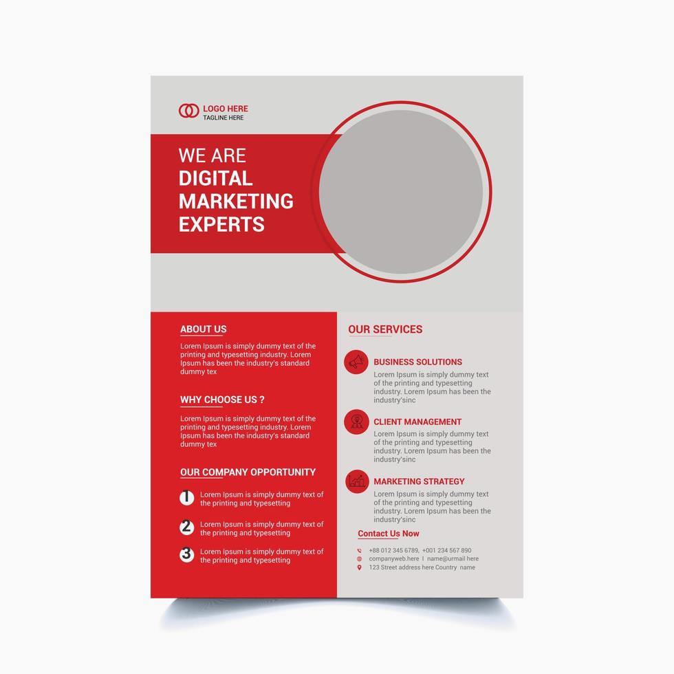 Corporate business flyer design template vector