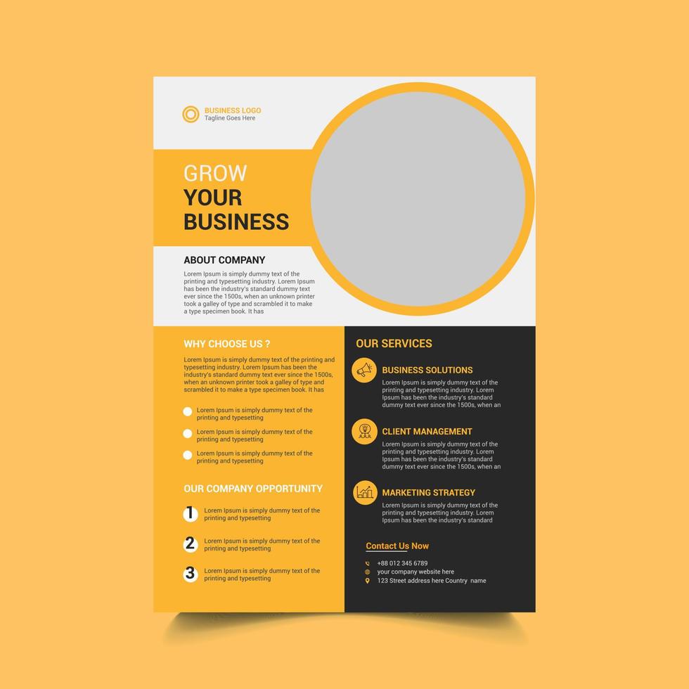 Corporate business flyer design template vector