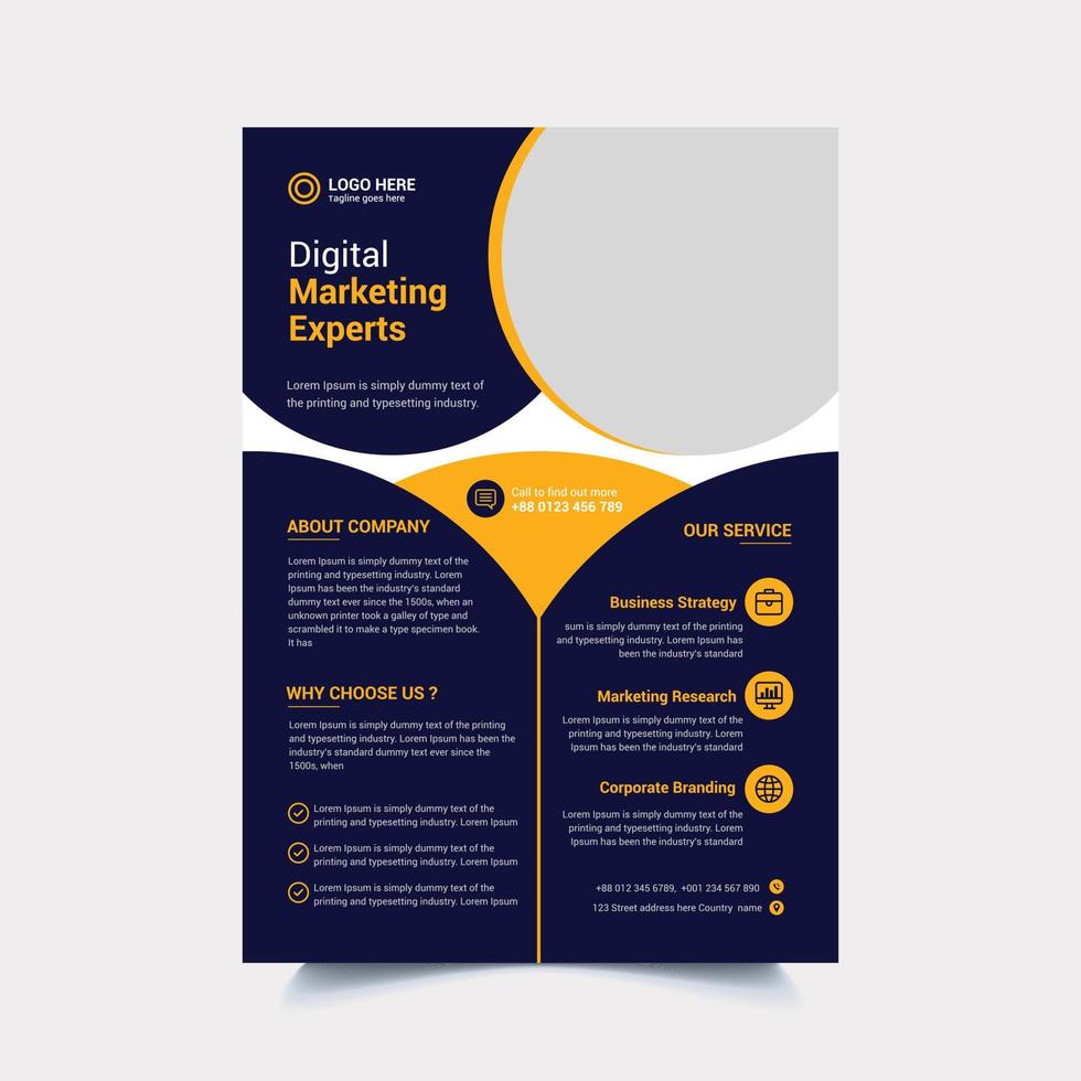 Corporate business flyer design template vector