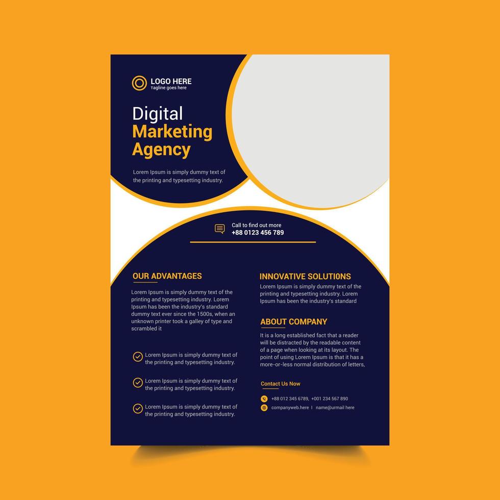 Corporate business flyer design template vector