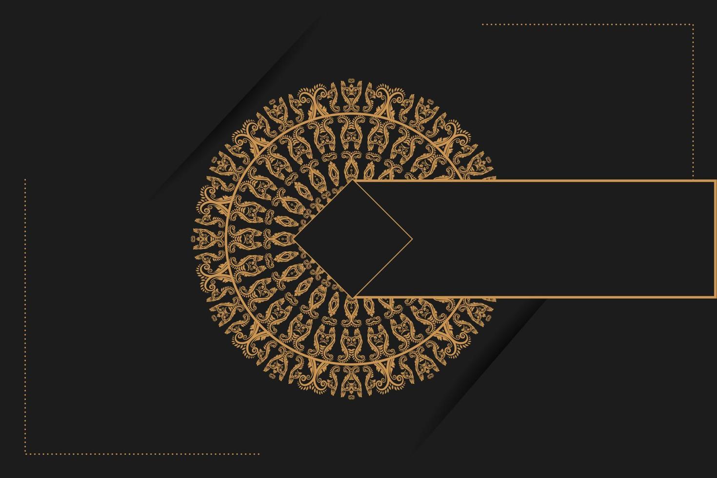 lujo ornamental mandala diseño antecedentes en oro color. resumen oro lujo modelo antecedentes vector