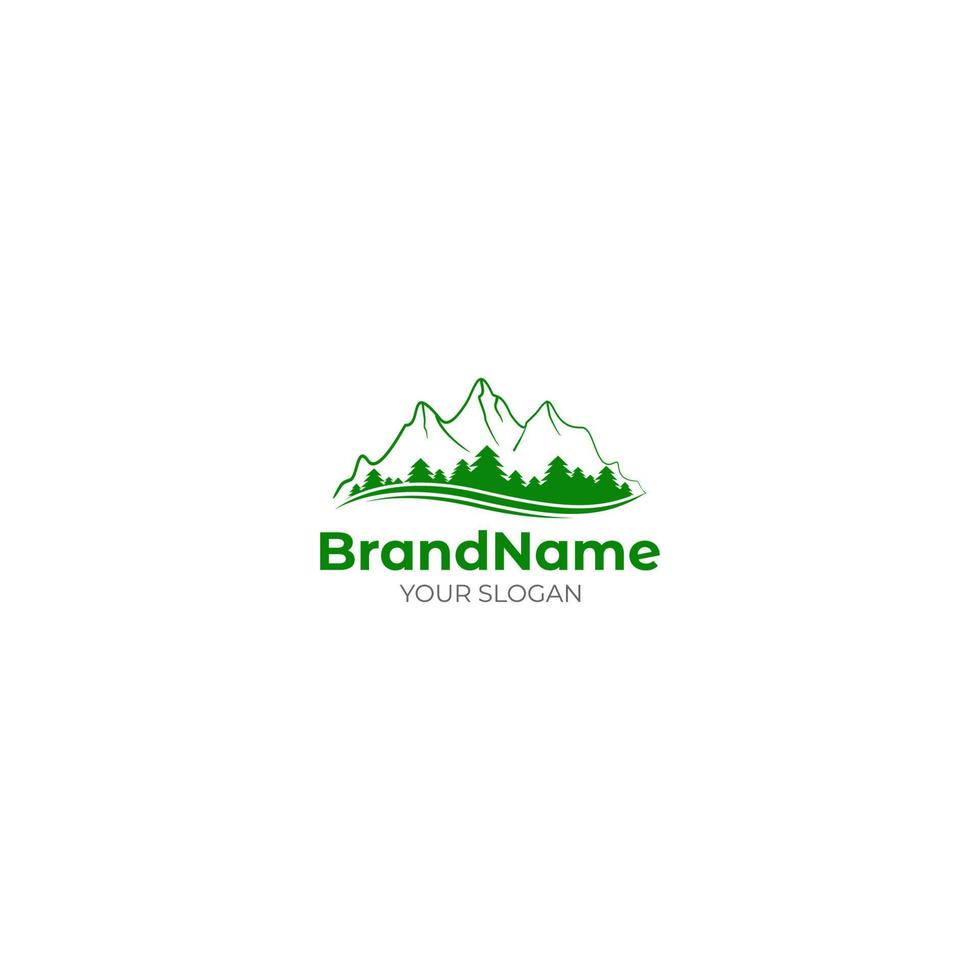 Mountain Nature Logo Design Vector