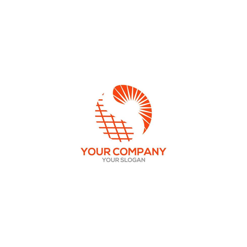 Shine Solar Logo Design Vector